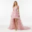 Flower Fairy Rose Flower Blushing Pink Prom Dresses 2025 Sweet 16 Homecoming A-Line / Princess Spaghetti Straps Formal Dresses Crossed Straps Detachable Sleeveless