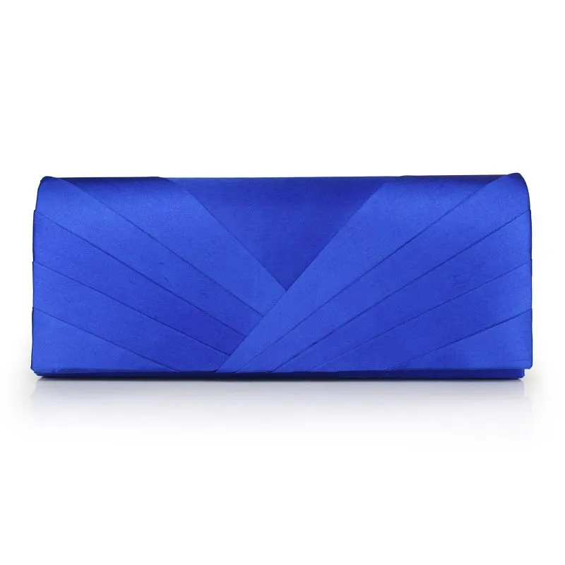 Simple Bleu Roi Pochette Raye Lanieres Velour Mariage Cocktail Soiree Accessorize 2019