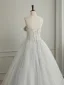 Elegant White Bow Prom Dresses 2024 Ball Gown Strapless Sleeveless Backless Floor-Length / Long Formal Dresses