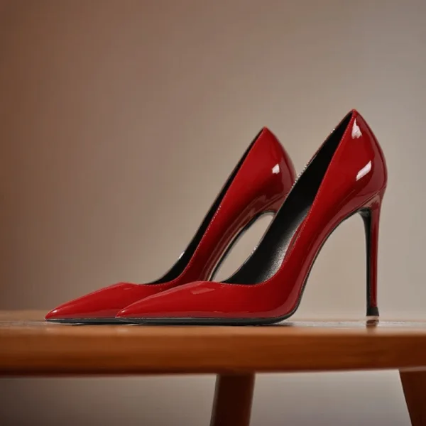 Mooie / Prachtige Grijs Kantoor OL Lakleer Pumps 2024 10 cm Naaldhakken / Stiletto Spitse Neus Pumps Hoge Hakken