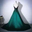 Modest / Simple Vintage / Retro Dark Green Satin Prom Dresses 2022 A-Line / Princess Spaghetti Straps Bow Sash Sleeveless Backless Floor-Length / Long Prom Formal Dresses