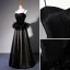 Elegant Black Ruffle Prom Dresses 2022 A-Line / Princess Spaghetti Straps Sleeveless Backless Floor-Length / Long Prom Formal Dresses