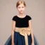 Chic / Belle Bleu Marine Anniversaire Courte Robe Ceremonie Fille 2022 Robe Boule Encolure Dégagée Noeud Ceinture Sans Manches Robe Ceremonie Fille