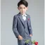 Océan Bleu 5 pièces Manches Longues Costume Garçon Mariage 2022 Manteau Pantalon Chemise Cravate Gilet Mariage