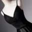 Elegant Black Satin Prom Dresses 2022 A-Line / Princess Spaghetti Straps Bow Sash Sleeveless Backless Floor-Length / Long Prom Formal Dresses