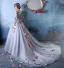 2015 Bunte Blumen-fee Eine Online-schulter V-ausschnitt Handgefertigten Blumen Organza Ballkleid