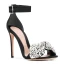 Sexy Noire Faux Diamant Soirée Sandales Femme 2022 10 cm Talons Aiguilles Bride Cheville Peep Toes / Bout Ouvert Sandales Talons Hauts