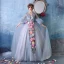 2015 Bunte Blumen-fee Eine Online-schulter V-ausschnitt Handgefertigten Blumen Organza Ballkleid