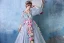 2015 Bunte Blumen-fee Eine Online-schulter V-ausschnitt Handgefertigten Blumen Organza Ballkleid