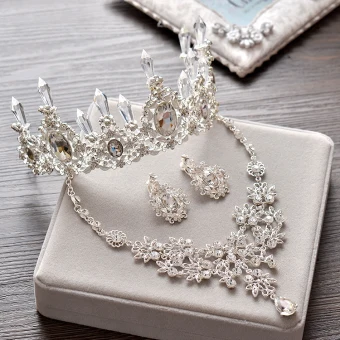 Argenté Cristal Tiare Scintillantes 2017 Bijoux Mariage