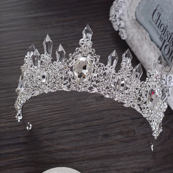 Sølv Krystall Tiara Sparkly 2017 Brudesmykker