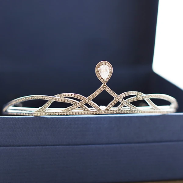 Bridal Jewelry 2017 Classic Silver Rhinestone Metal Tiara