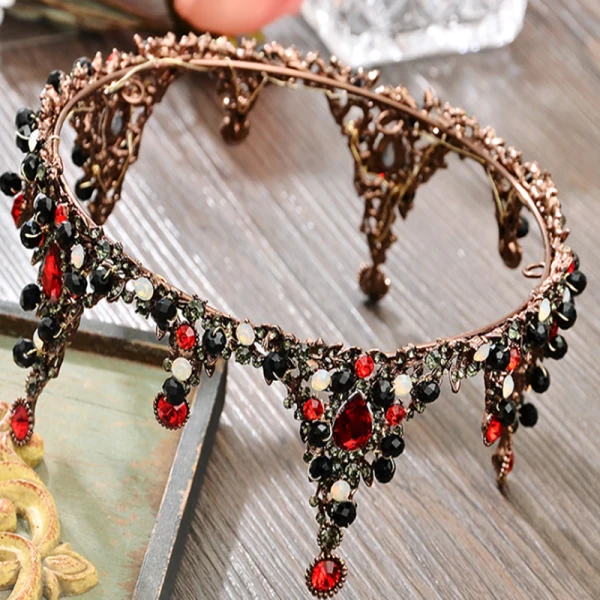 Klasyczna 2017 Brązowy Metal Tiara Biżuteria Ślubna