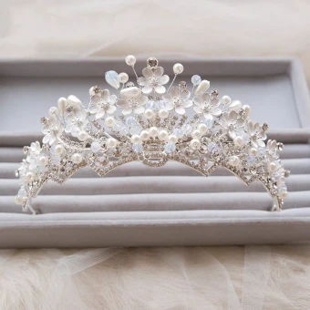 Modern Fashion 2017 Silver Rhinestone Metal Tiara Bridal Jewelry