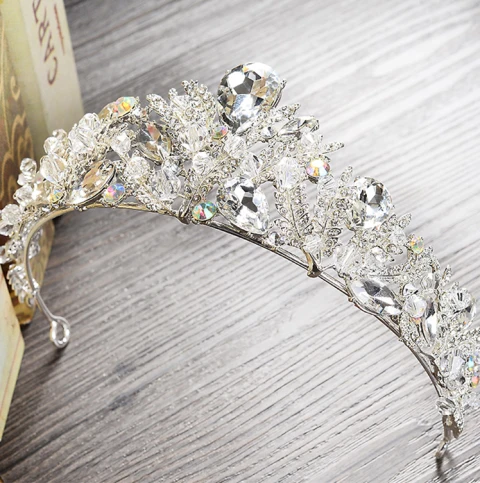 Chic / Beautiful 2017 Silver Crystal Rhinestone Metal Tiara Bridal Jewelry