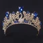 Chic / Beautiful 2017 Red Royal Blue Gold Silver Crystal Rhinestone Metal Tiara Bridal Jewelry