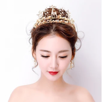 Elegant 2017 Gold Silver Rhinestone Metal Tiara Bridal Jewelry