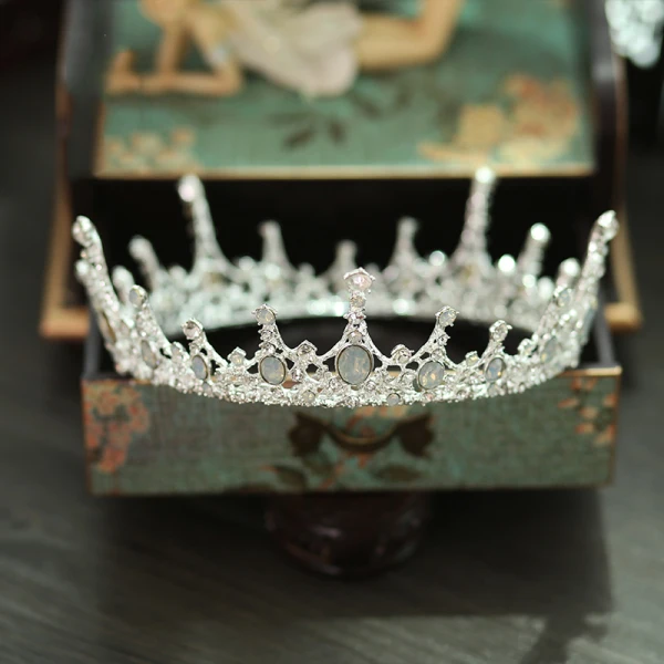 Classique 2017 Bronze Argenté Cristal Faux Diamant Métal Tiare Bijoux Mariage