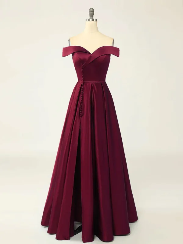 Vintage / Originale Vert Foncé Satin Fendue devant Robe De Bal 2024 Princesse Bretelles Spaghetti Sans Manches Dos Nu Longue Robe De Ceremonie