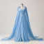 Atemberaubend Gelb Chiffon Gespaltete Front Ballkleider Mit Umhang 2024 Neckholder Festliche Kleider Reißverschluss Rüschen Lange Ärmellos A Linie