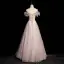 Chic / Belle Rougissant Rose Robe De Bal 2022 Princesse Volants Bustier Sans Manches Dos Nu Perlage Paillettes Longue Promo Robe De Ceremonie