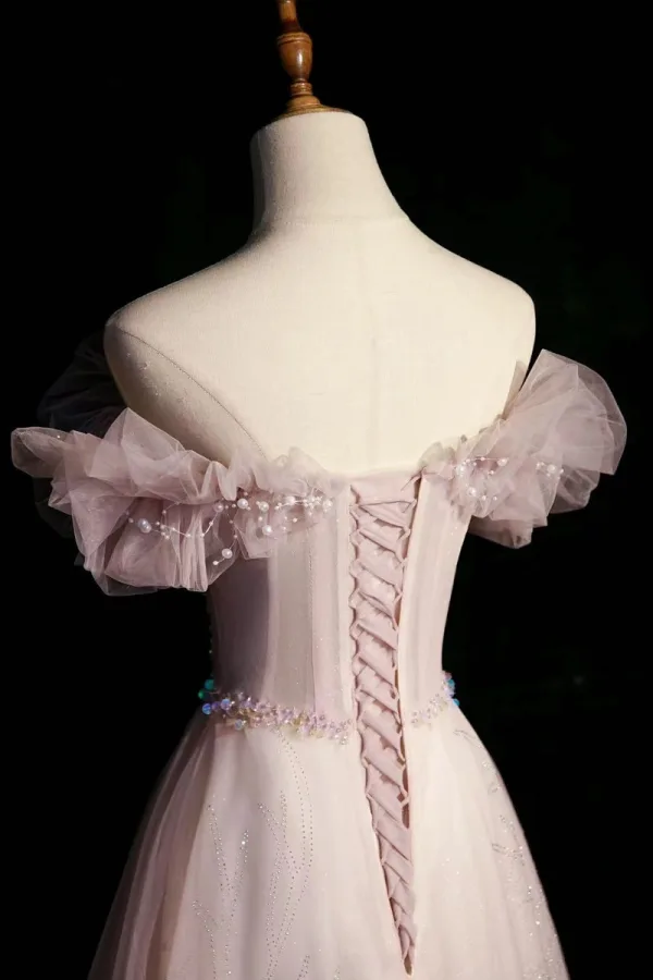 Chic / Belle Rougissant Rose Robe De Bal 2022 Princesse Volants Bustier Sans Manches Dos Nu Perlage Paillettes Longue Promo Robe De Ceremonie