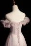 Chic / Belle Rougissant Rose Robe De Bal 2022 Princesse Volants Bustier Sans Manches Dos Nu Perlage Paillettes Longue Promo Robe De Ceremonie