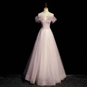 Chic Belle Rougissant Rose Robe De Bal 2022 Princesse Volants Bustier Sans Manches Dos Nu Perlage Paillettes Longue Promo Robe De Ceremonie
