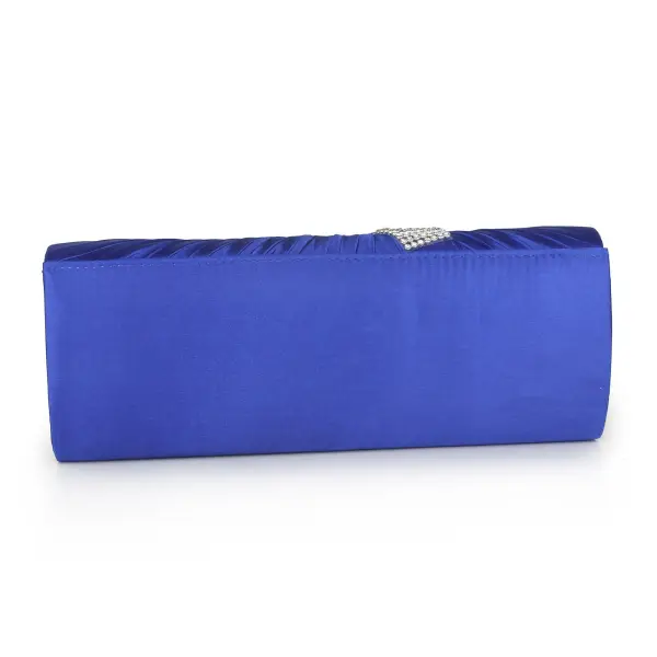 Modern / Fashion Royal Blue Clutch Bags Beading Rhinestone Velour Cocktail Party Evening Party Prom Accessories 2019