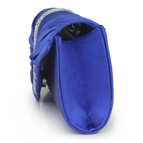 Modern / Fashion Royal Blue Clutch Bags Beading Rhinestone Velour Cocktail Party Evening Party Prom Accessories 2019
