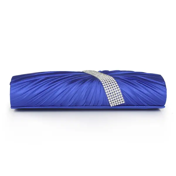 Modern / Fashion Royal Blue Clutch Bags Beading Rhinestone Velour Cocktail Party Evening Party Prom Accessories 2019