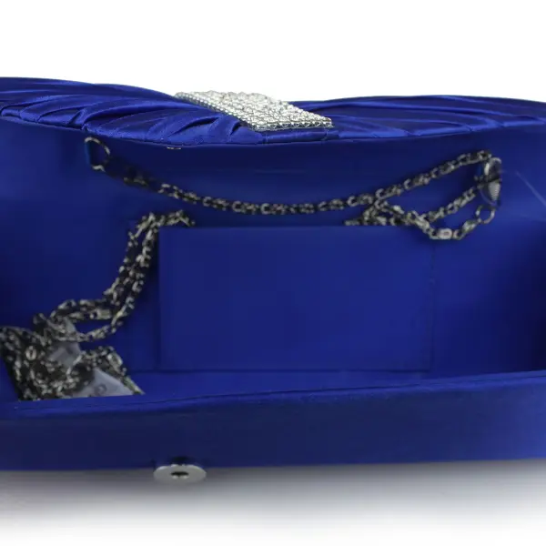 Modern / Fashion Royal Blue Clutch Bags Beading Rhinestone Velour Cocktail Party Evening Party Prom Accessories 2019