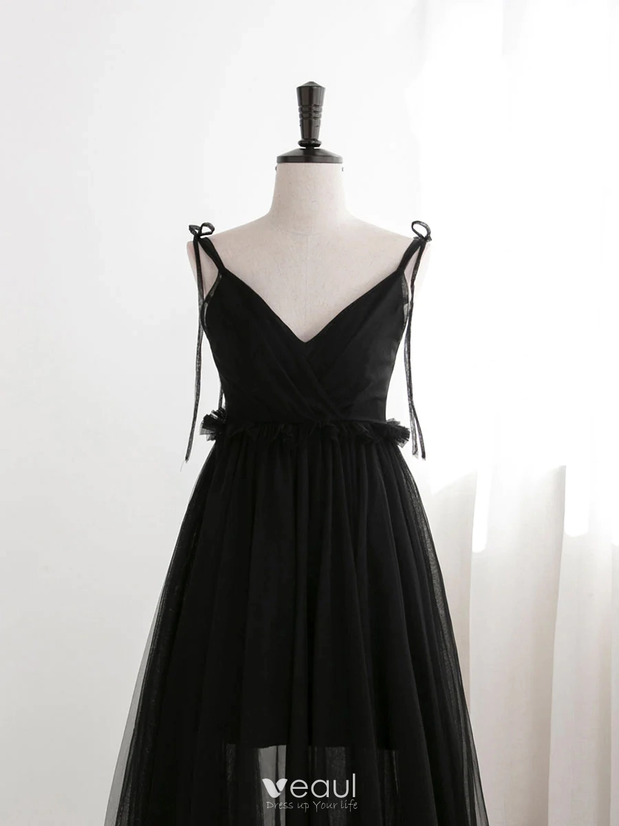 Black formal dress with stones and tulle ⊶ Formal dresses ᑕ❶ᑐ AROGANS