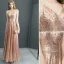 Scintillantes Doré Robe De Soirée 2019 Princesse Glitter Paillettes Bretelles Spaghetti Sans Manches Dos Nu Longueur Cheville Robe De Ceremonie