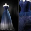 Chic / Beautiful Gradient-Color Prom Dresses 2019 A-Line / Princess Strapless Sleeveless Backless Floor-Length / Long Formal Dresses