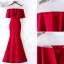 Chic / Beautiful Burgundy Evening Dresses  2019 Trumpet / Mermaid Scoop Neck 1/2 Sleeves Backless Floor-Length / Long Formal Dresses