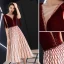 Modern / Fashion Burgundy Homecoming Graduation Dresses 2019 A-Line / Princess Suede Scoop Neck Striped Rhinestone Sleeveless Backless Tea-length Formal Dresses