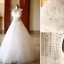 Chic / Belle Blanche Robe De Mariée 2019 Princesse Transparentes Bustier Appliques En Dentelle Fleur Sans Manches Dos Nu Longue