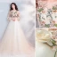 Elegant Champagne Prom Dresses 2019 A-Line / Princess Scoop Neck Beading Lace Flower Appliques Long Sleeve Backless Court Train Formal Dresses