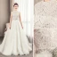 Luxury / Gorgeous Ivory Wedding Dresses 2019 A-Line / Princess High Neck Beading Crystal Lace Flower Pearl Sleeveless Backless Court Train