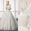 Sjarmerende Elfenben Brudekjoler 2019 Prinsesse Av Skulderen Blonder Blomst Korte Ermer Ryggløse Cathedral Train