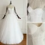 Chic / Belle Ivoire Robe De Mariée 2019 Princesse Encolure Dégagée 3/4 Manches Dos Nu Longue