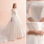 Simple Ivoire Hiver Robe De Mariée 2019 Princesse De l'épaule 3/4 Manches Dos Nu Royal Train
