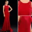 Chic / Beautiful Burgundy Evening Dresses  2019 Trumpet / Mermaid Scoop Neck Beading Sleeveless Sweep Train Formal Dresses