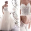 Élégant Champagne Robe De Mariée 2019 Princesse Bretelles Spaghetti Perlage Perle En Dentelle Fleur Sans Manches Dos Nu Longue