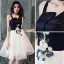 Modern / Fashion Black Homecoming Graduation Dresses 2019 A-Line / Princess Lace Appliques Star Shoulders Sleeveless Backless Knee-Length Formal Dresses