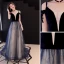 Elegante Marineblau Abendkleider 2019 A Linie Spaghettiträger Wildleder Spitze Star Ärmellos Rückenfreies Sweep / Pinsel Zug Festliche Kleider