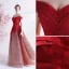 Scintillantes Sexy Dégradé De Couleur Rouge Robe De Bal 2021 Princesse De l'épaule Glitter Paillettes Sans Manches Dos Nu Longue Robe De Ceremonie
