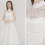 Modern / Fashion White Homecoming Graduation Dresses 2019 A-Line / Princess High Neck Lace Star Sleeveless Floor-Length / Long Formal Dresses