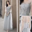 Élégant Champagne Volants Gonflée Robe De Mariée 2018 Robe Boule Fait main Perlage Paillettes Cristal De l'épaule Dos Nu 3/4 Manches Longue Mariage